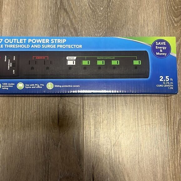 NWOT SUNBEAM  Advanced 7 Outlet Power Strip w/Surge Protector - Picture 3 of 4